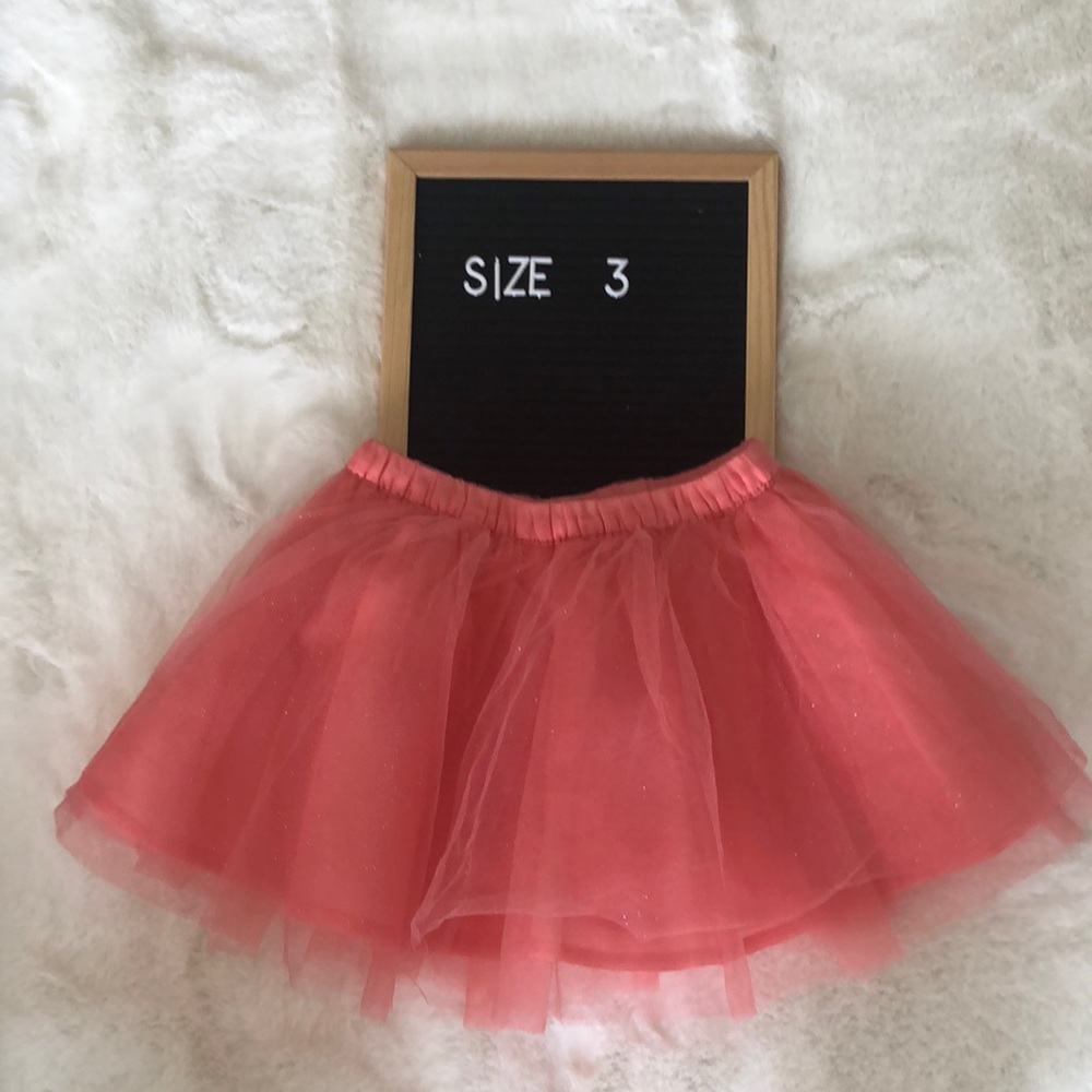 Gymboree sparkle orange tulle skirt size 3t